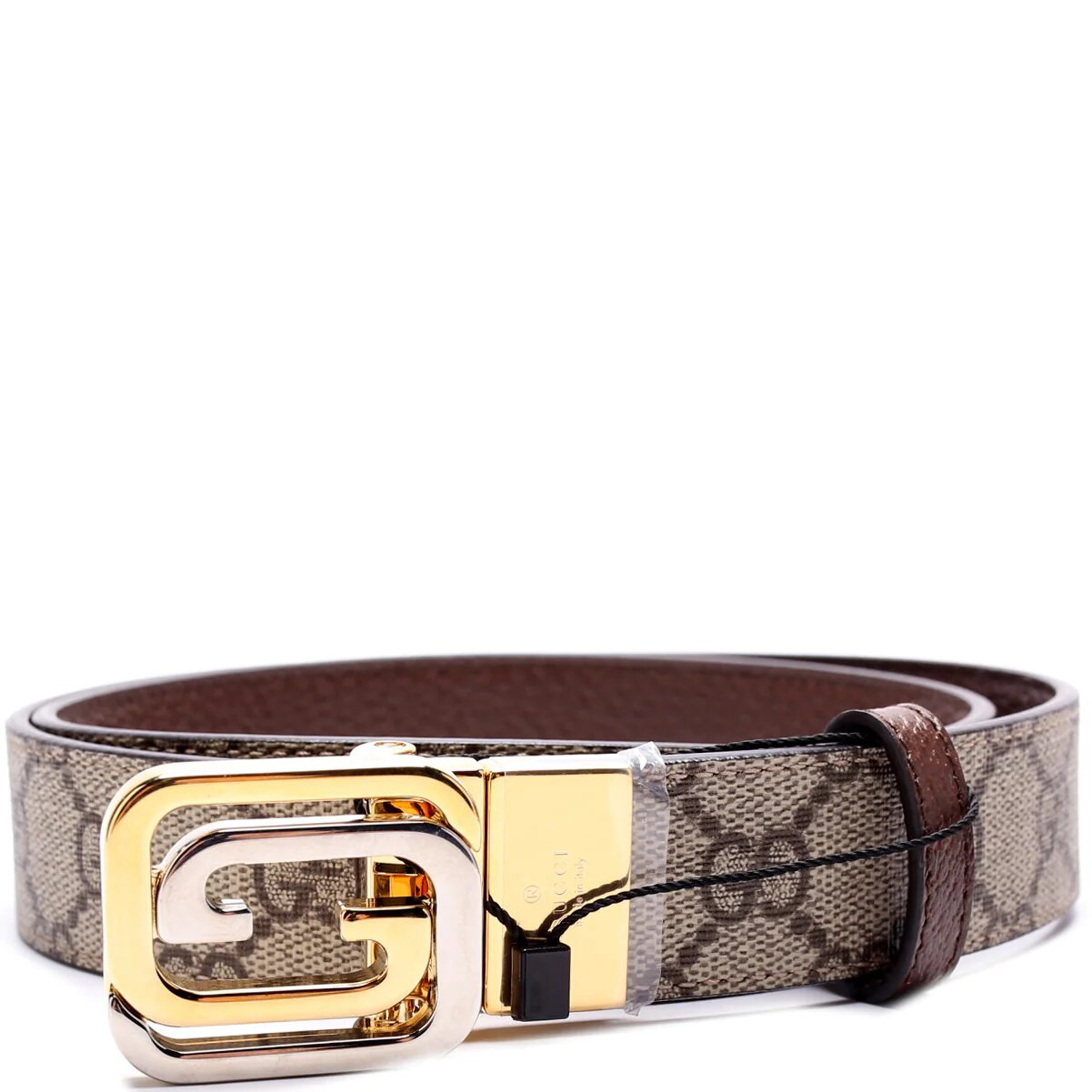 Gucci - Reversible belt with squared Interlocking G (95cm)