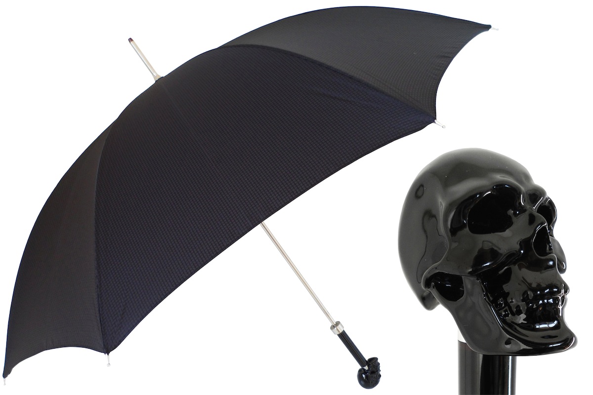 Pasotti Black Skull Umbrella