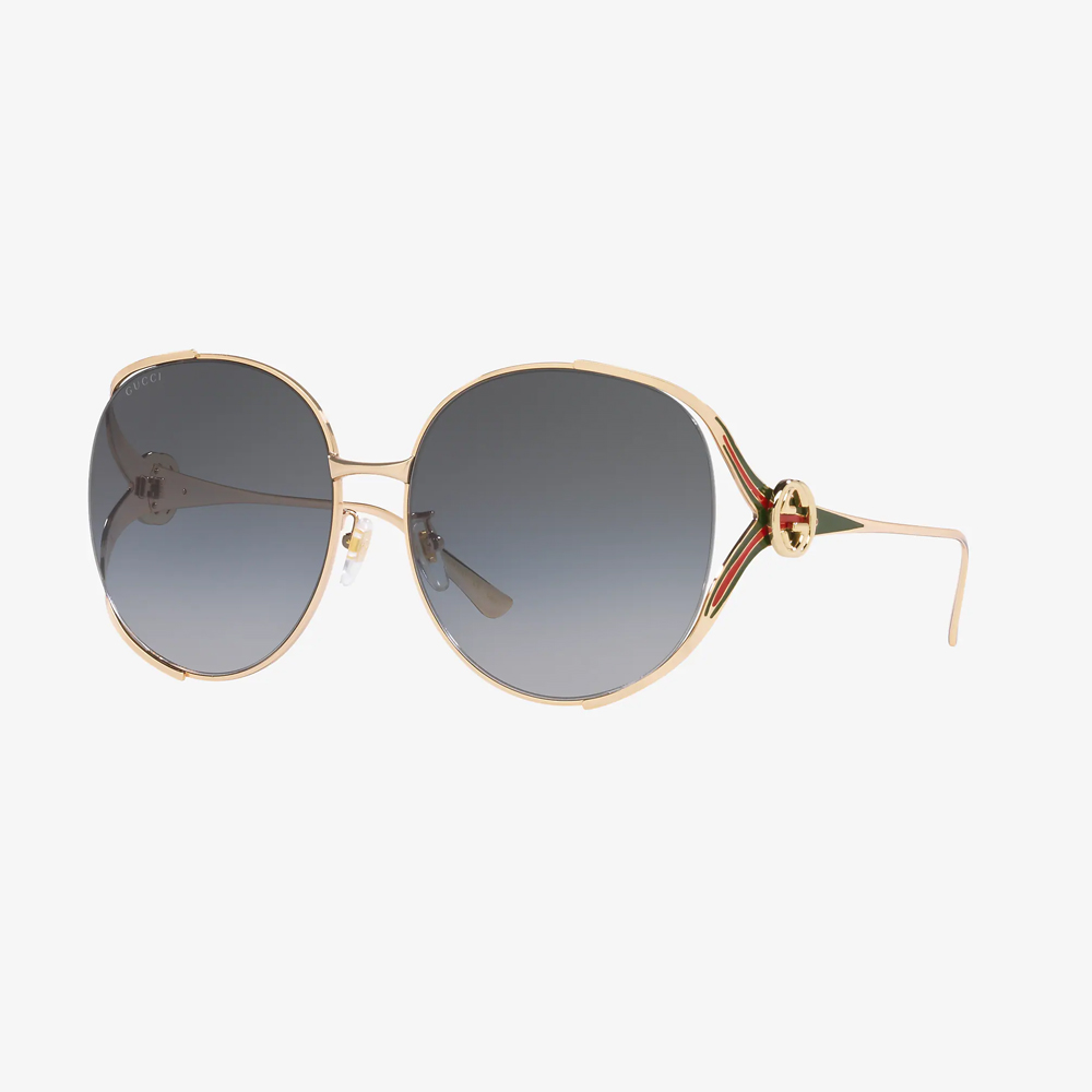 Gucci Grey Gradient Square Ladies Sunglasses GG0225S 001 63