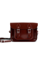 Gweniss Charlotte Satchel - Oxblood Patent - 11"