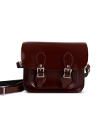 Gweniss Freya Mini Satchel - Oxblood Patent